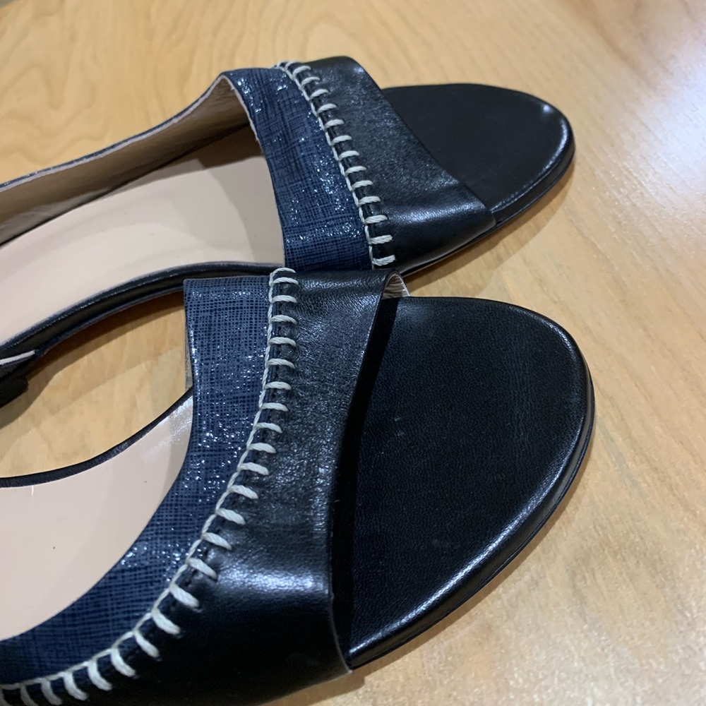 Blue and Black Slip Ons - US Size 6.5 by OYSBY London